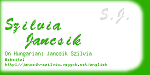 szilvia jancsik business card